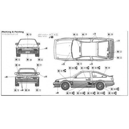 Macheta Auto De Asamablat 1/24 TOYOTA AE86 LEVIN DRIFT KING - 6 - 4782