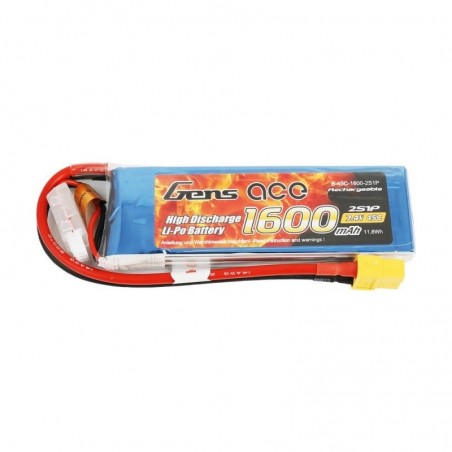 Acumulator LiPo romania 7.4V 1600mAh 45C Gens Ace mufa Xt60