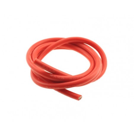 Conductor cu invelis siliconic 8AWG 1m Rosu