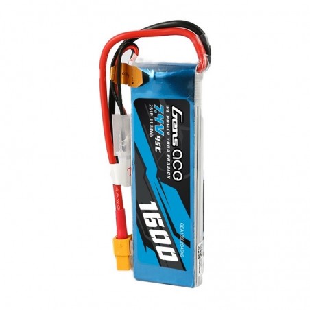 Acumulator LiPo 7.4V 2S 1600mAh 45C Gens Ace mufa XT60