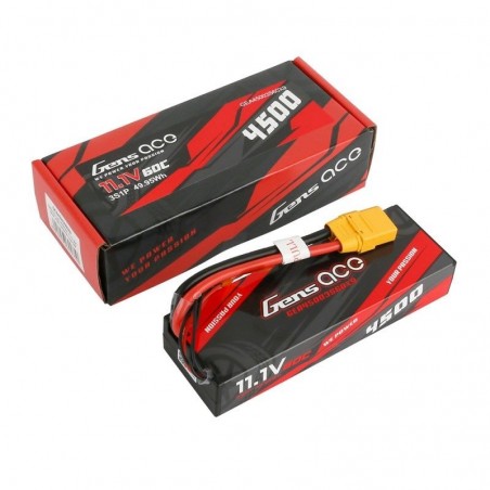 Acumulator LiPo Hardcase 11.1v Gens Ace 3S 4500mAh 60C Mufa XT90