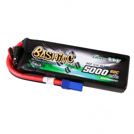 Acumulator EC5 LiPo Gens Ace 3S 11.1v 5000mAh Gtech 60C
