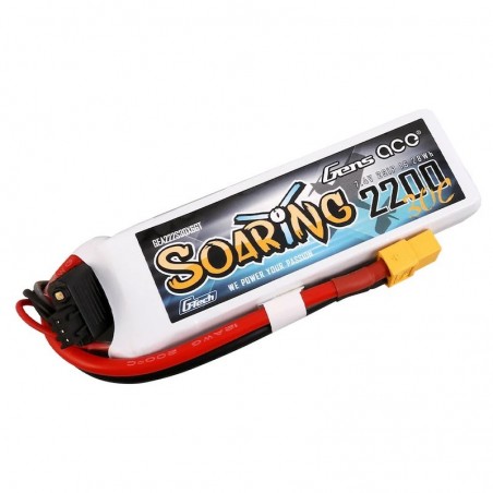 Acumulator LiPo Gens Ace 2S 7.4V 2200mAh GTECH 30C Mufa XT60