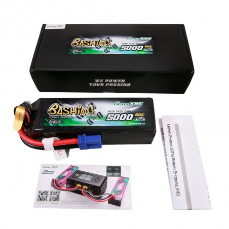 Acumulator LiPo Gens Ace 4S 14.8V 5000mAh GTech 60C Mufa EC5
