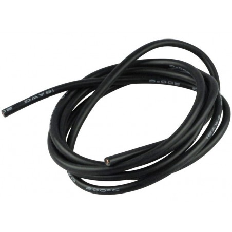 Cablu 16AWG invelis siliconic 1m Negru - 1 - 3752