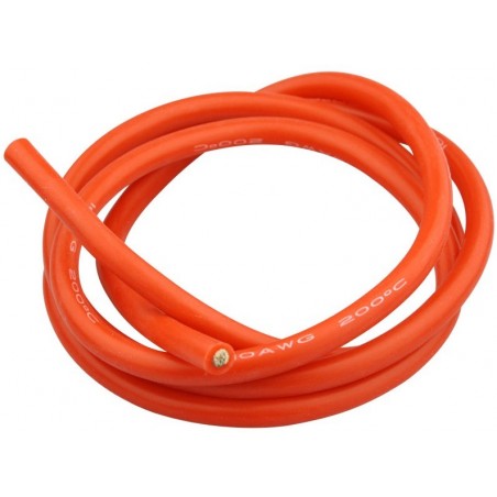 Conductor cu invelis siliconic 10AWG 1m Rosu - 1 - 3950