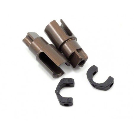 Xray Hard Coated Alum Solid Axle Driveshaft Adapters (2)