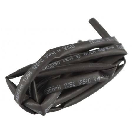 Tub Termocontractil 4mm Negru 1m - 1 - 4080