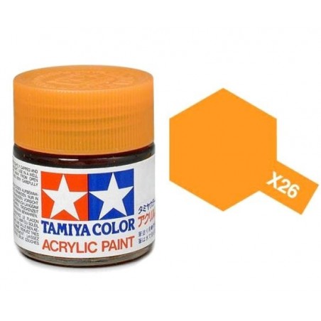 Vopsea Tamiya Acryl Mini X-26 Clear Orange 10ml Machete - 1 - 4321